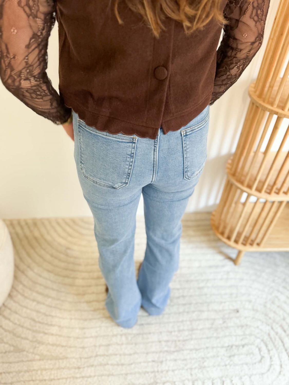 pantalon wideleg - Bleu clair