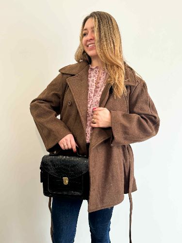 Manteau trench marron