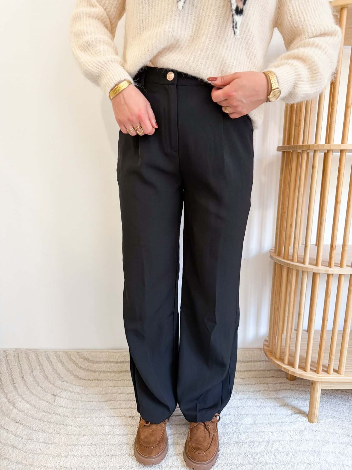 Pantalon fluide noir