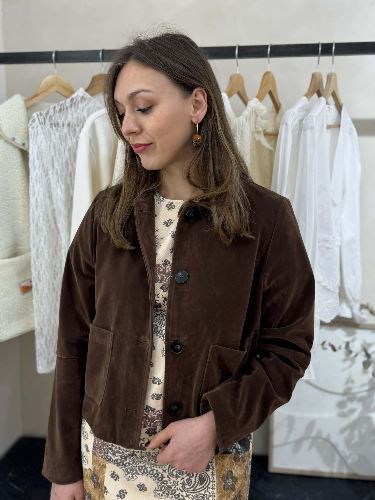 Veste suedine - Chocolat