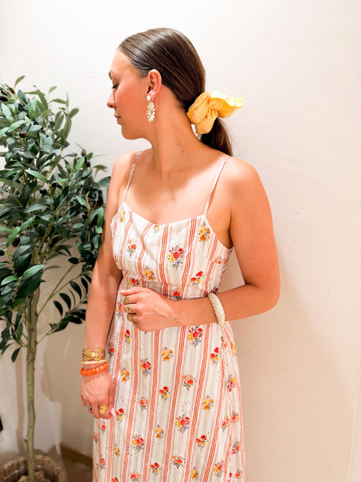 Robe longue fleurie
