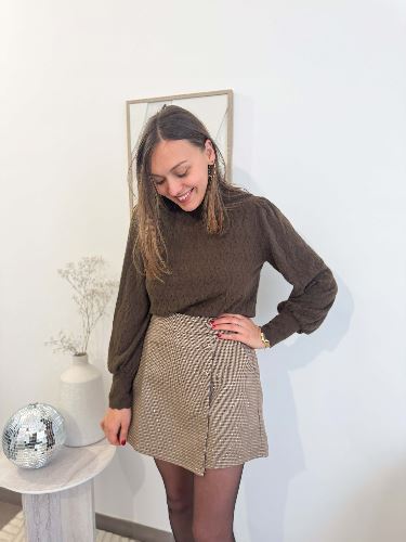 Top dentelle marron - Esmée