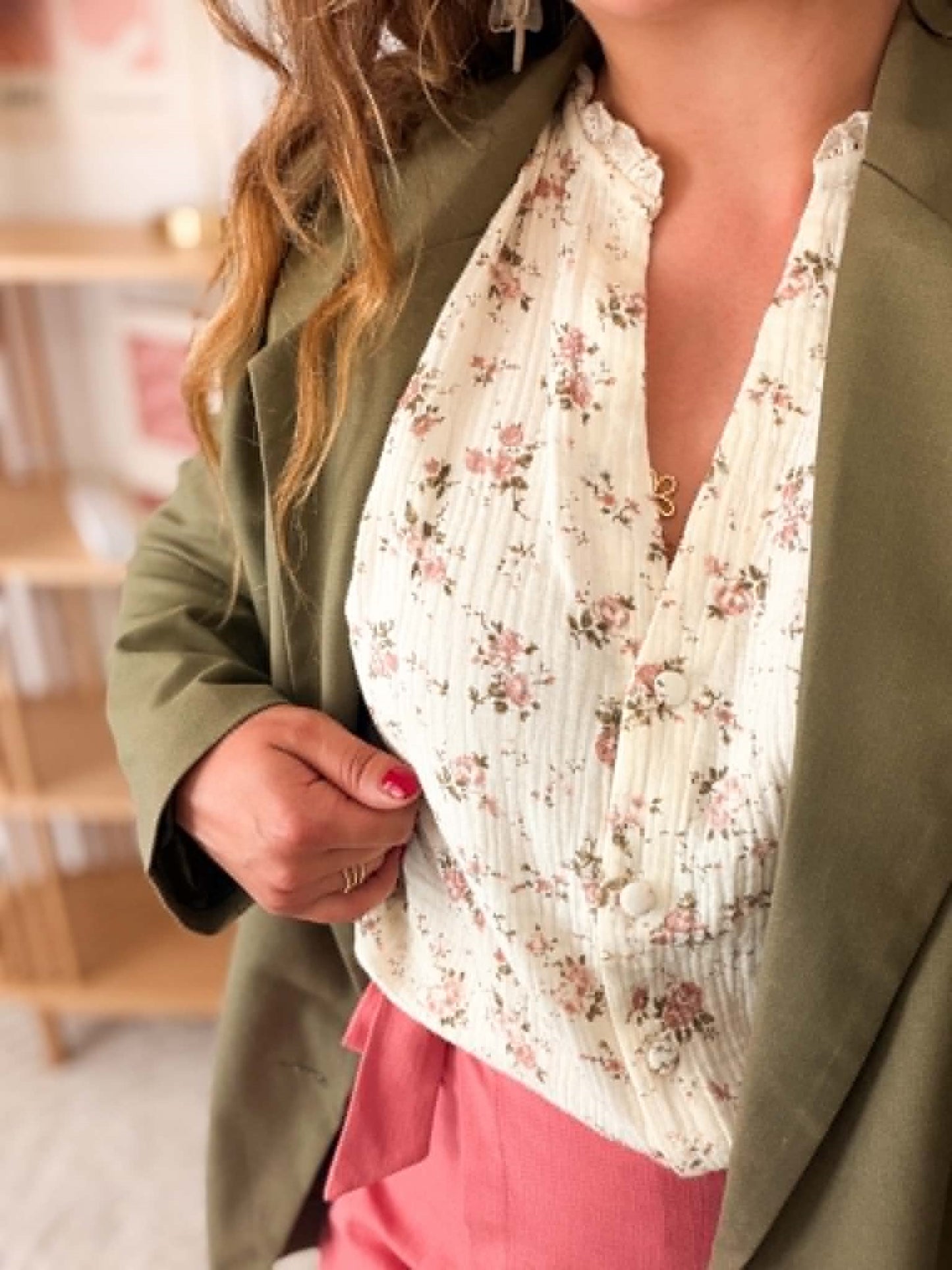 Jupe-short vieux rose
