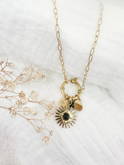 Collier à breloques coeur
