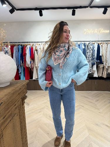 Golet oversize bleu ciel