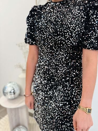 Robe sequins silver