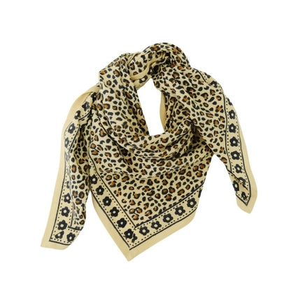 Foulard léopard beige
