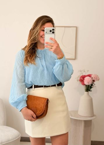 Blouse bleu ciel