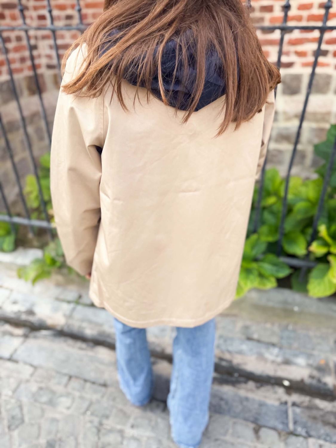 Imper reversible taupe / bleu marine