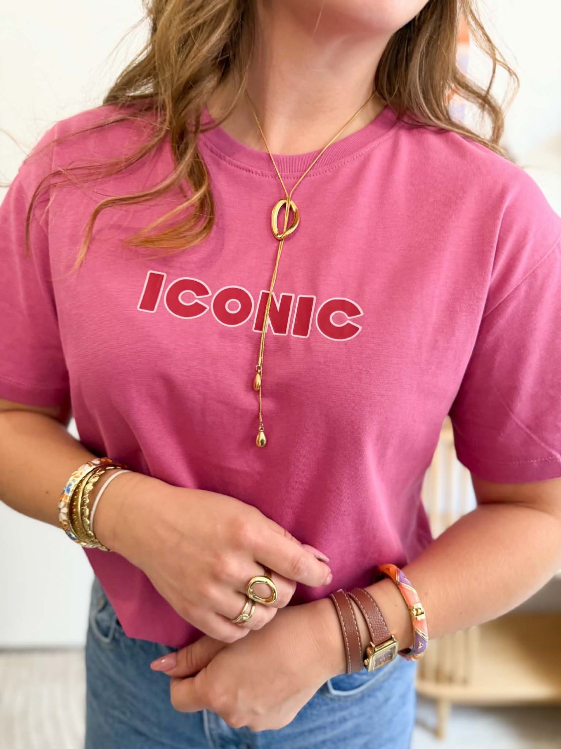 T-shirt ICONIC - Prune
