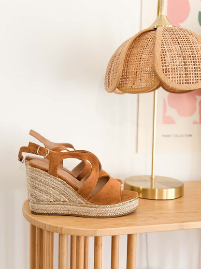 Espadrille suédine camel