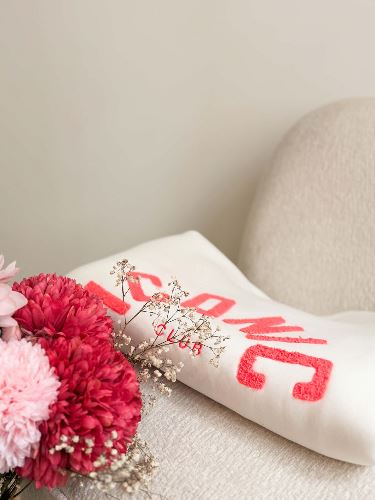 Sweat ICONIC - Blanc et rose orange