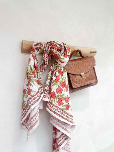 Foulard Jaipur Grenat 50 cm