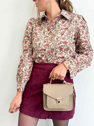 Jupe short bordeau