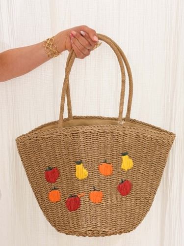 Cabas paille - Fruits