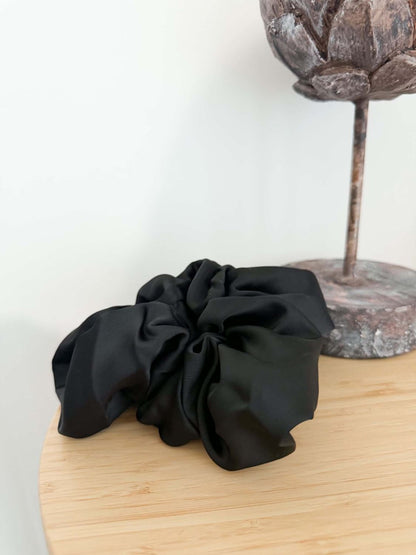 Chouchou satin noir