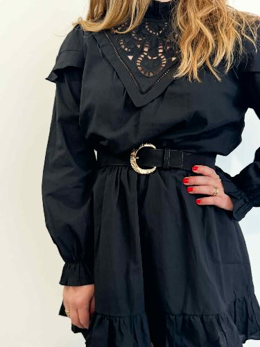 Ceinture élastique boucle dorée