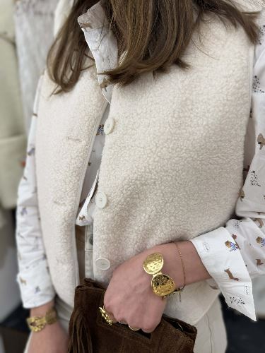 Gilet bouclette - Ecru