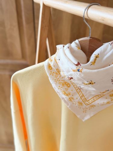 Foulard indien Teckel écru