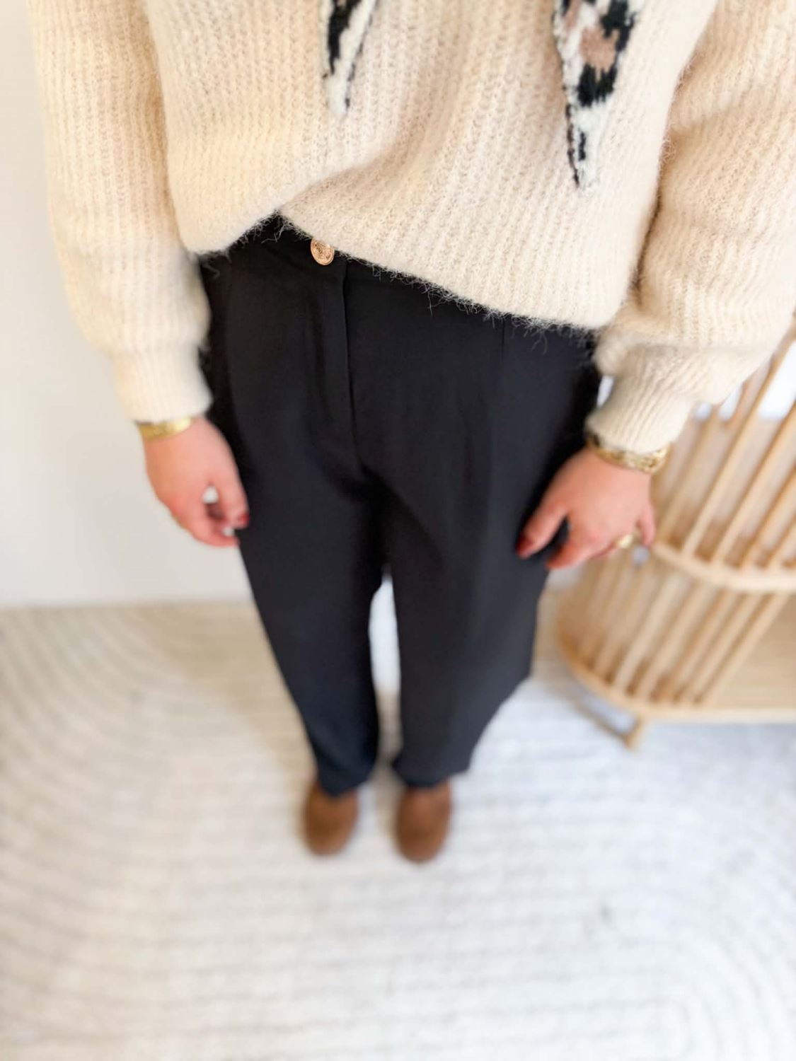 Pantalon fluide noir