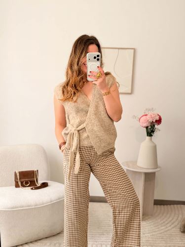 Pantalon à carreaux