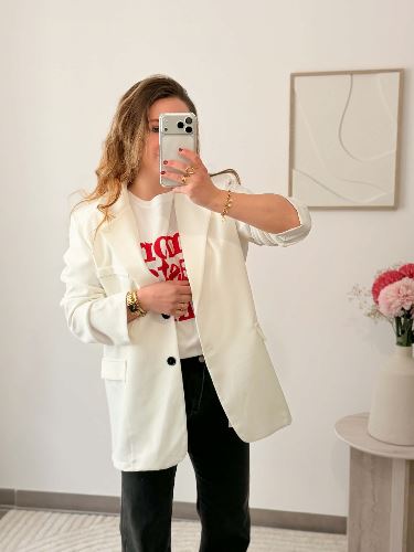 Blazer face dos - Blanc