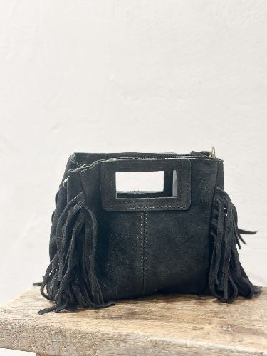 Sac à franges mini - Noir