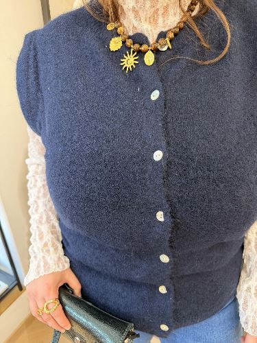 Gilet bleu marine sans manches