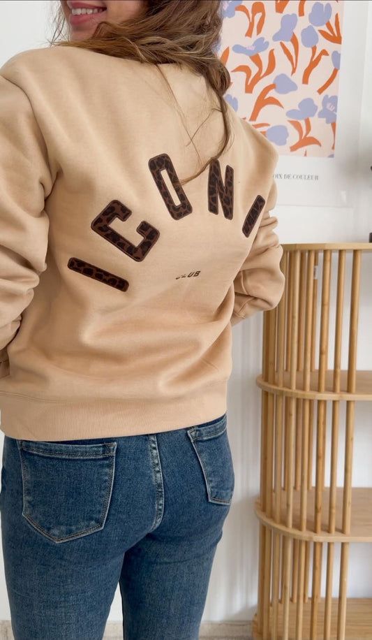 Sweat iconic beige sable
