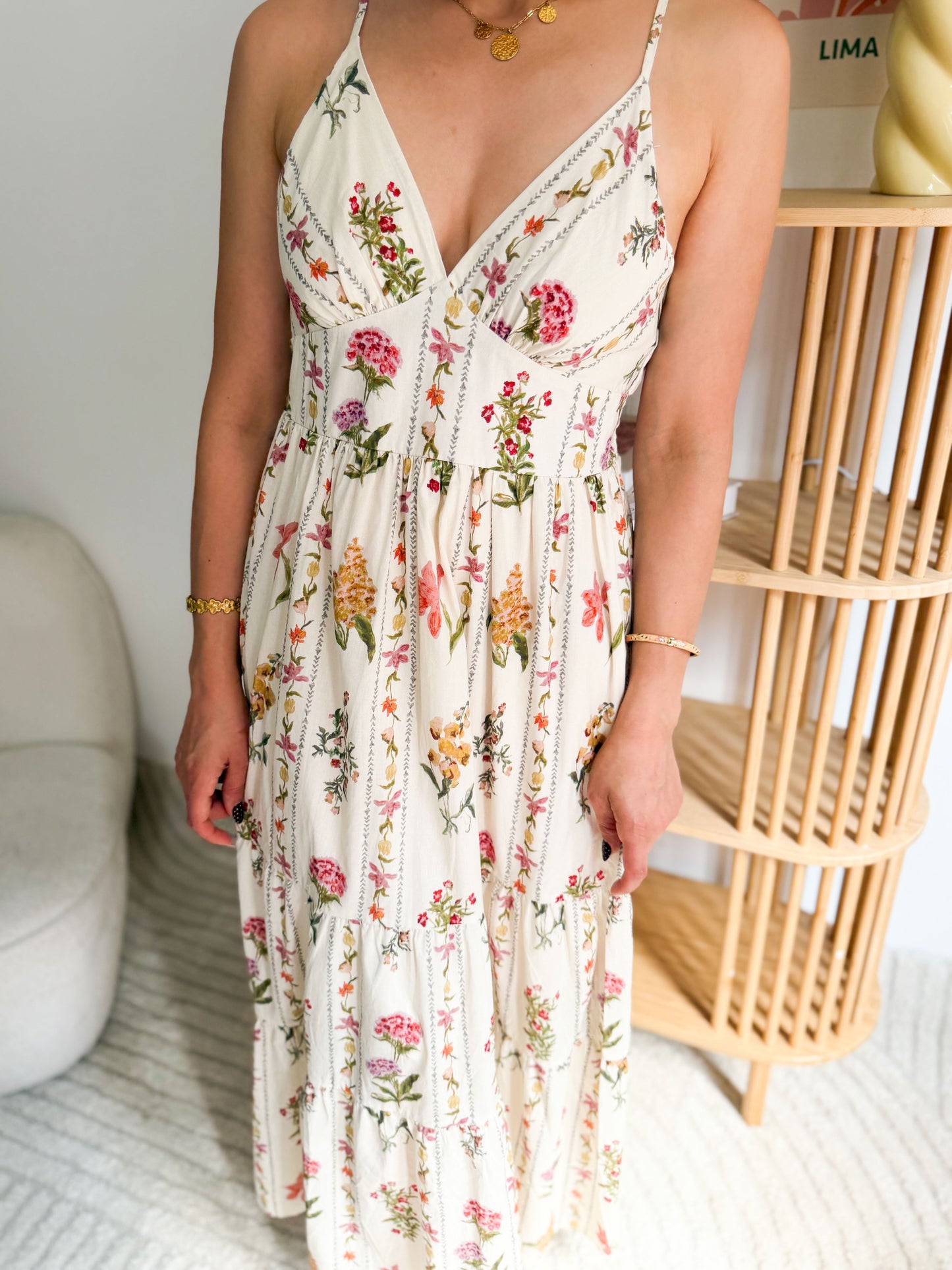 Robe longue fleurie