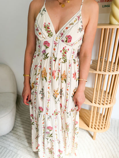 Robe longue fleurie