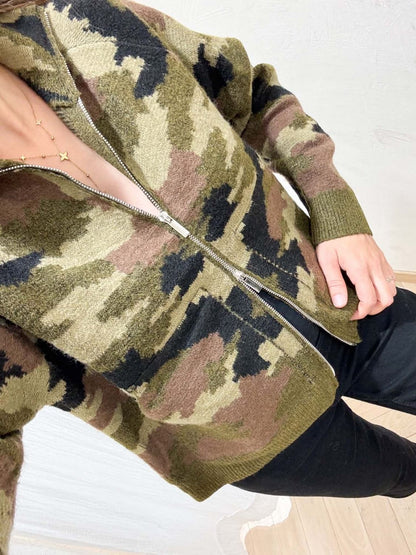 Gilet zip armée