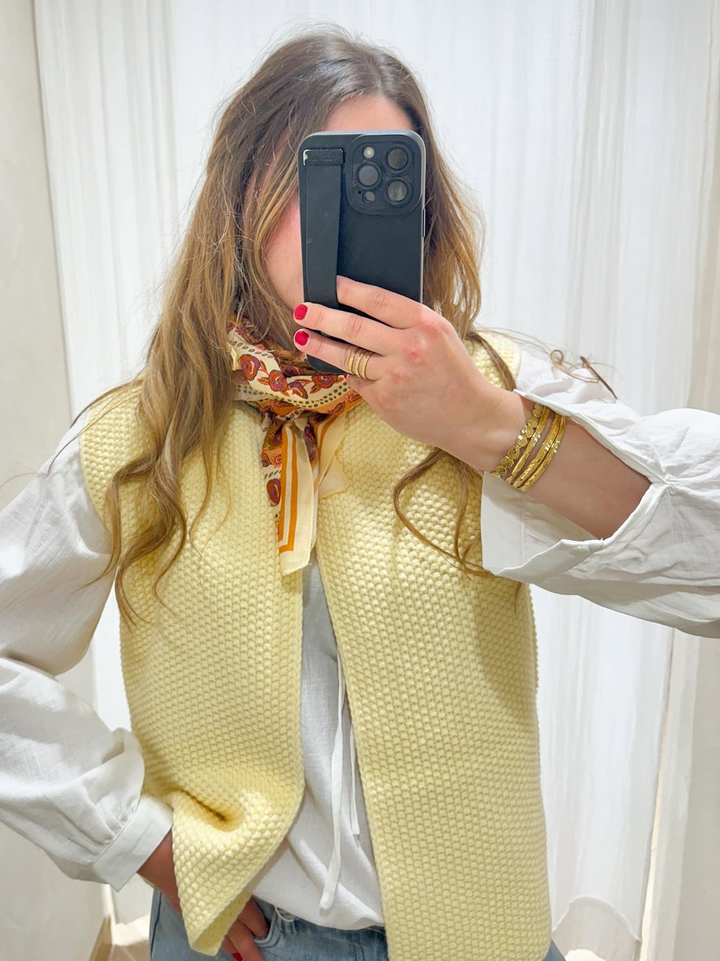 Foulard SCARF fleurs orangées