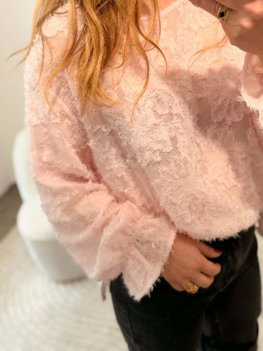 Blouse rose fluide