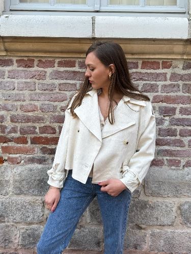 Trench beige lin