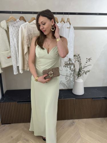 Robe longue soyeuse