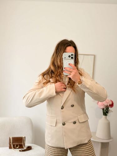 Blazer boutons ornements - Ecru