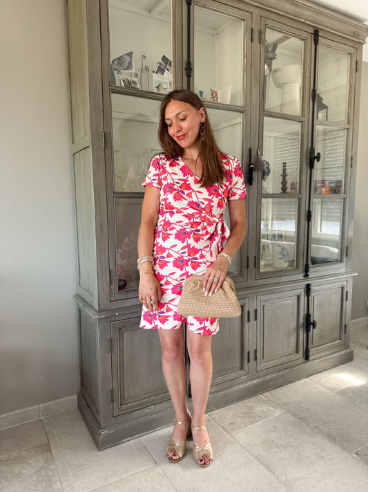 Robe t shirt fleurie