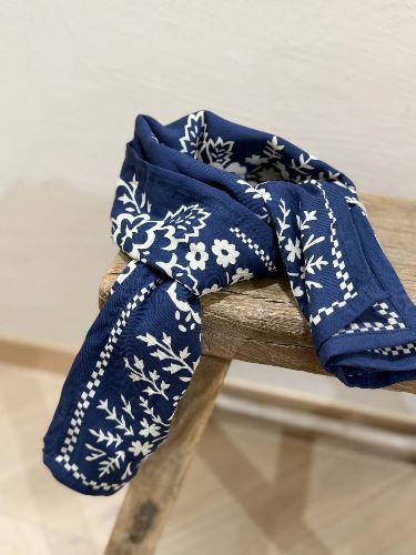 Foulard Mysore bandana Marine - 100cm
