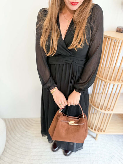 Robe fluide longue - Noir