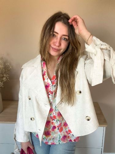 Trench beige lin