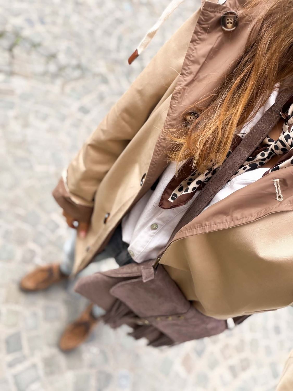 Imper choco beige reversible