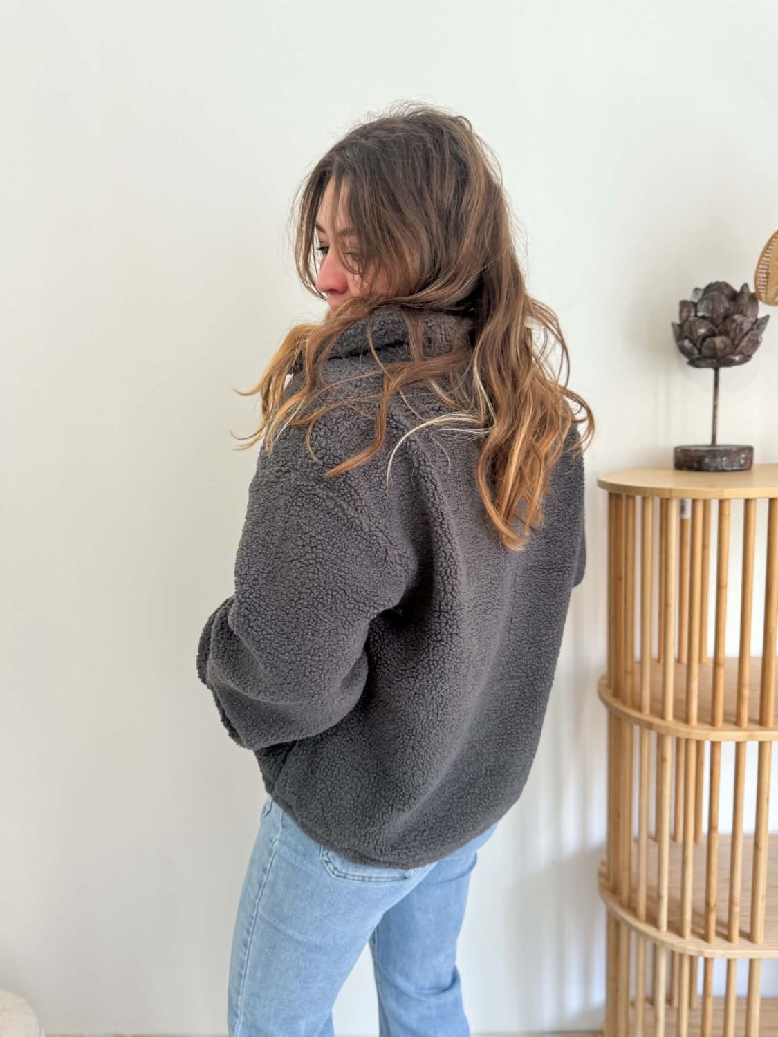 Sweat mouloute gris et camel
