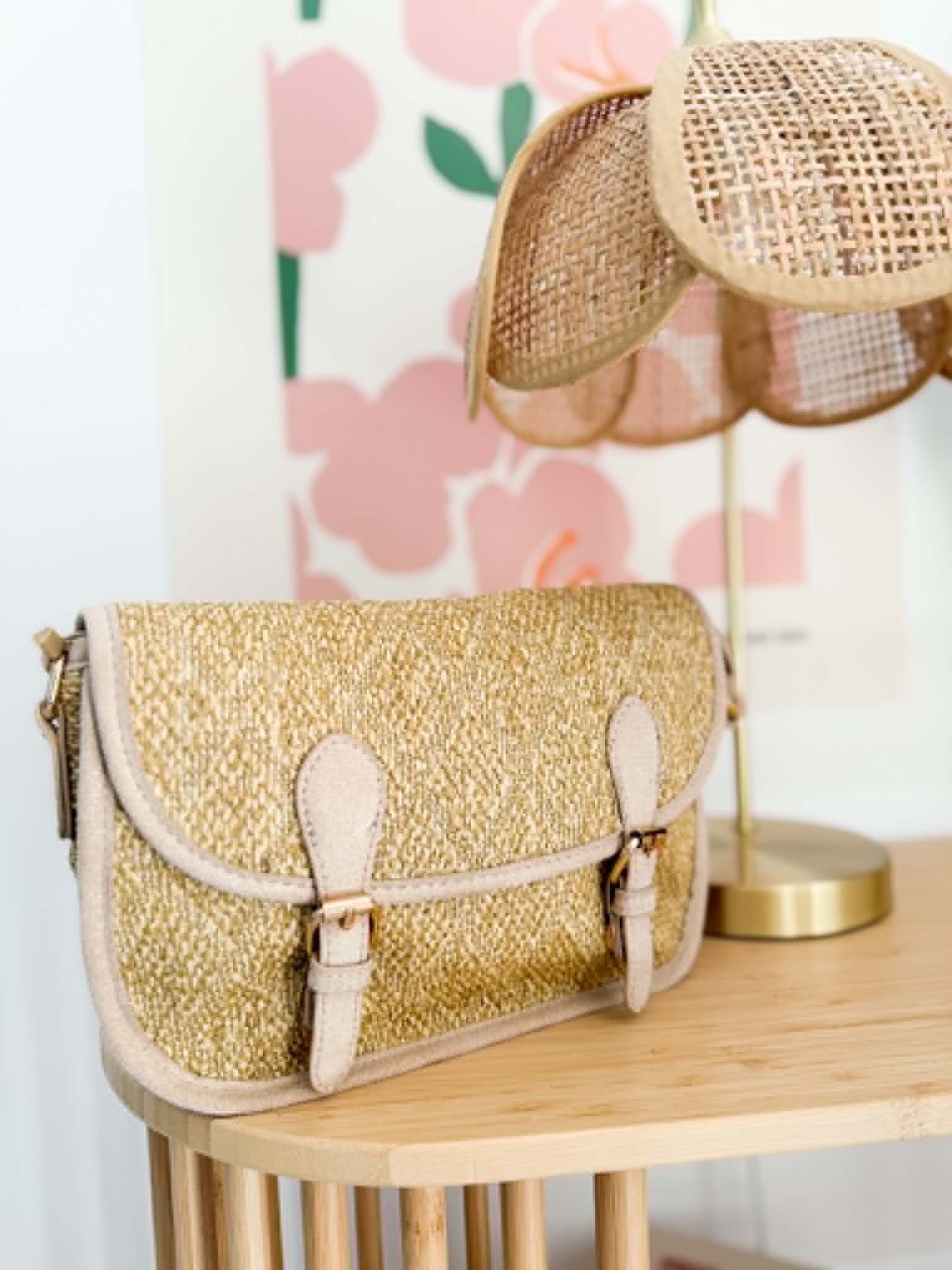 sac bandouliere paille