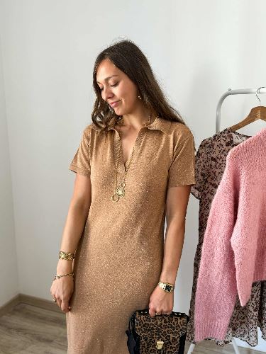 Robe fine maille argile