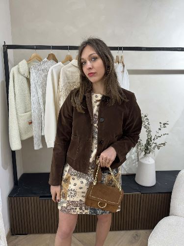 Veste suedine - Chocolat