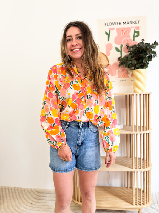 Blouse fleurie