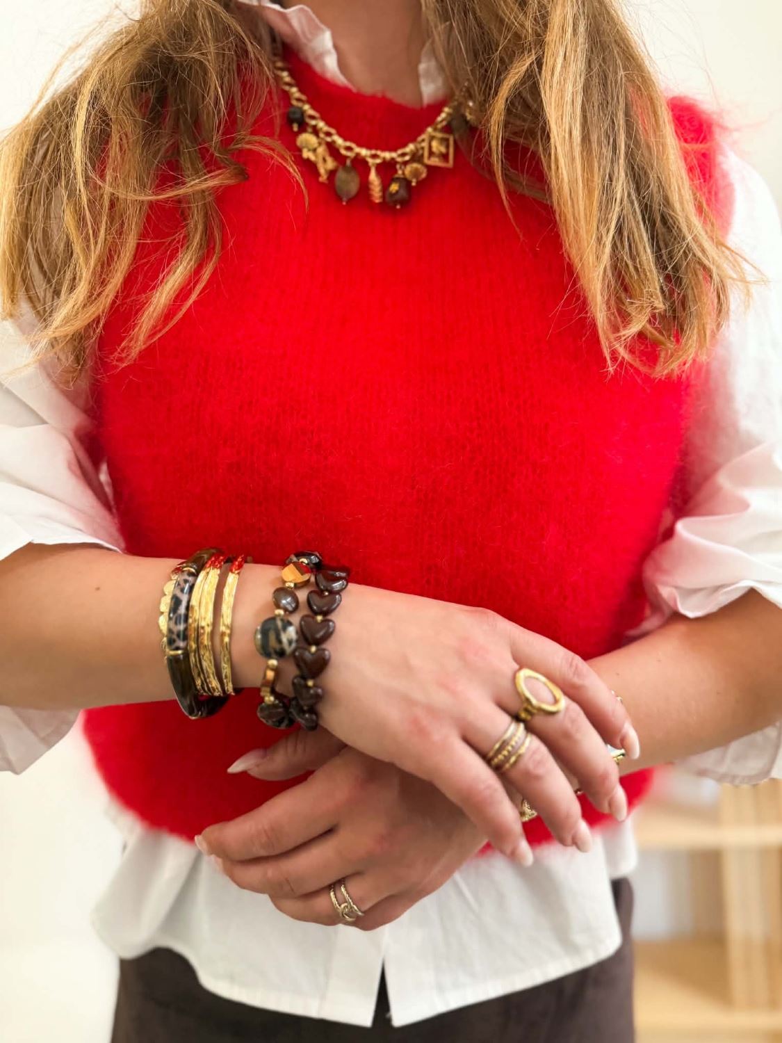 Pull rouge - Kid Mohair