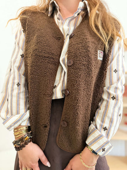 Veste bouclette chocolat