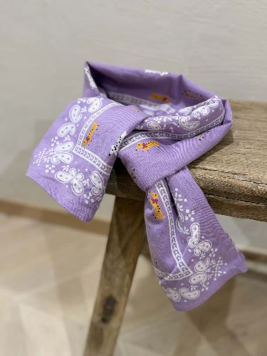 Foulard teckel mauve